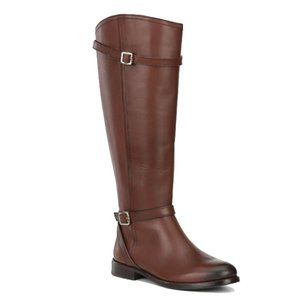 Antonio Melani Brown Leather Riding Knee Boots 6.5